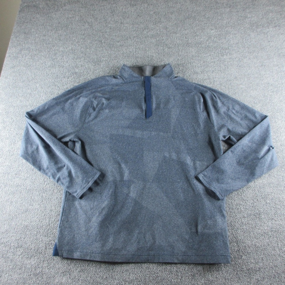 Under Armour Sweatshirt Mens Large Blue 1/4 Zip Long Sleeve Lightweight Pullover